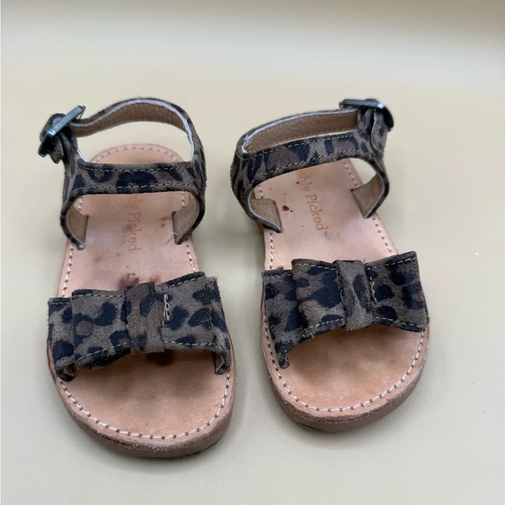Freshly Picked Toddler‎ Sandals – Leopard Print Suede – Size 7